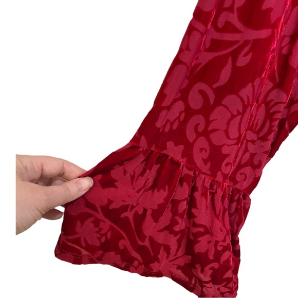 John Paul Richard Textured Peasant Top Sundried Tomato Burnout Size XL NWOT - Picture 6 of 11